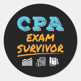 CPA Exam Survivor Runt Klistermärke