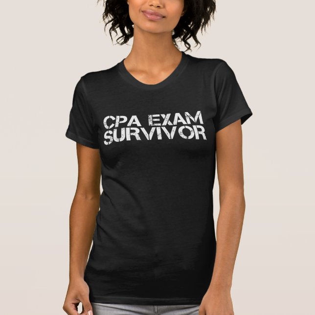 CPA Exam Survivor T Shirt (Framsida)