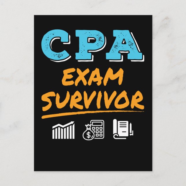 CPA Exam Survivor Vykort (Framsida)