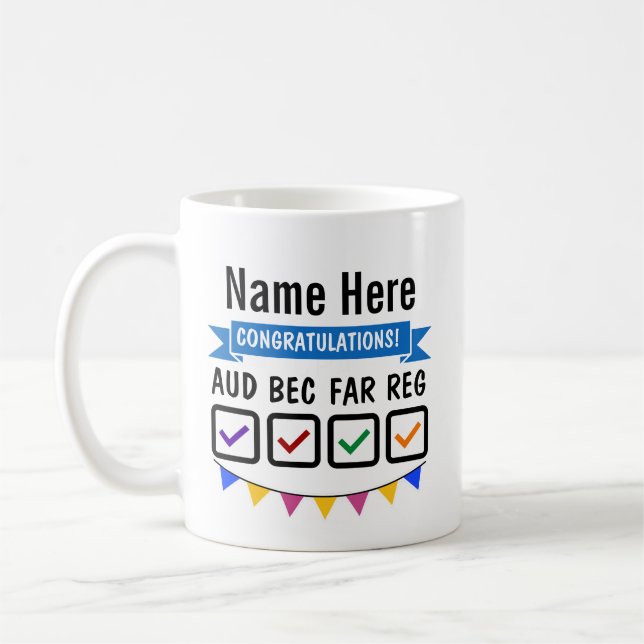 CPA Exams Gift Auktoriserad Public Accountant Lice Kaffemugg (Vänster)