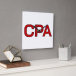 Cpa Fyrkantig Klocka<br><div class="desc">anpassningsbar av CPA:s fyrkantiga klocka,  personlig av CPA-väggklocka,  kontorsklockor i CPA,  klocka för ekonomisk rådgivning,  logotyp i CPA,  skatterådgivarens fyrkantiga klocka,  professionell i CPA,  klocka för redovisningsföretag,  den enligt CPA tematiska väggklockan.</div>