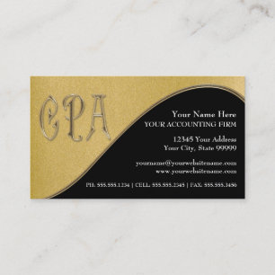 CPA Guld n Black Auktoriserad Public Accountant Visitkort