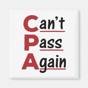 CPA kan inte passera igen Lönsam Accountant Acrony Magnet