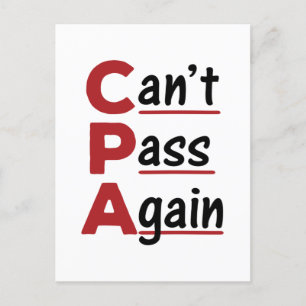 CPA kan inte passera igen Lönsam Accountant Acrony Vykort