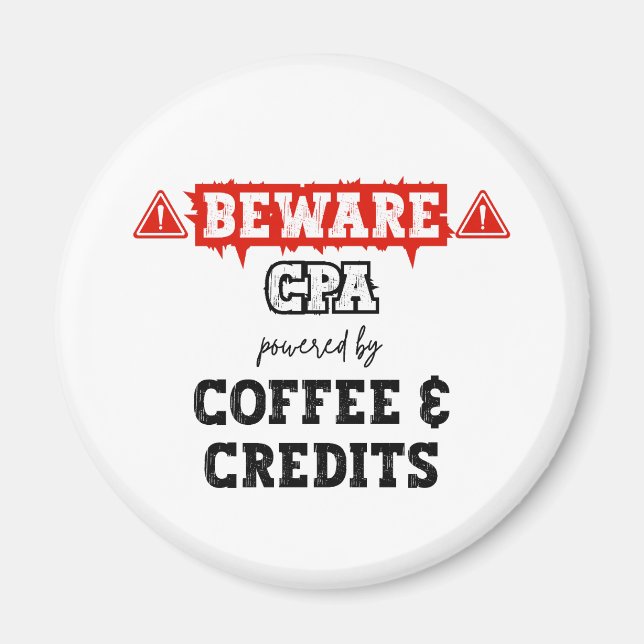 CPA med kaffe och Kredit | Lönsam revisor Magnet (Framsidan)