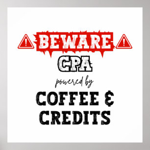 CPA med kaffe och Kredit Lönsam revisor Poster