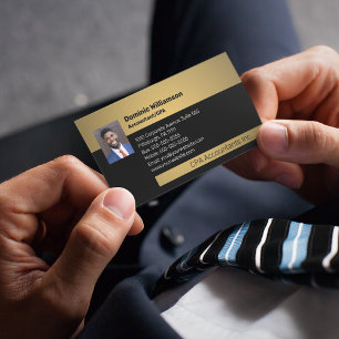 CPA Professionell för räkenskapsförare, svart Visitkort