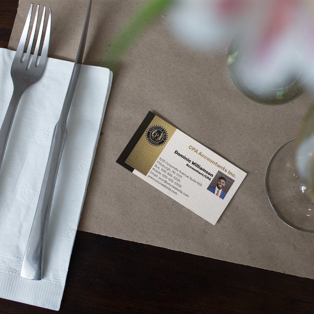 CPA | Professionell för räkenskapsförare, svart |  Visitkort (Skapare uppladdad)