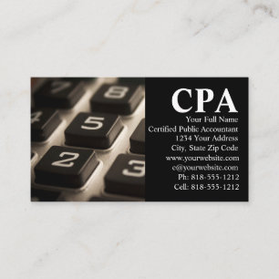 CPA Revisor Certifierade Redovisningsekonomer Visitkort