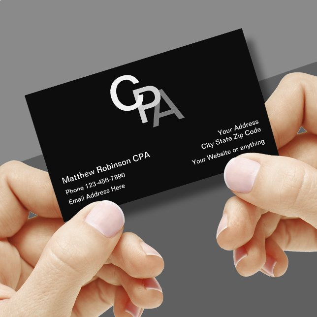 CPA-revisor monogram stil Visitkort (Skapare uppladdad)