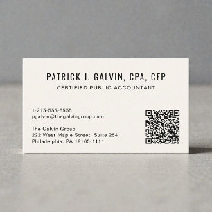 CPA-revisor QR-kod Visitkort