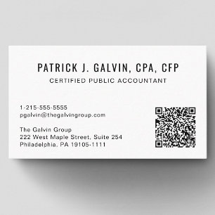 CPA-revisor QR-kod Visitkort