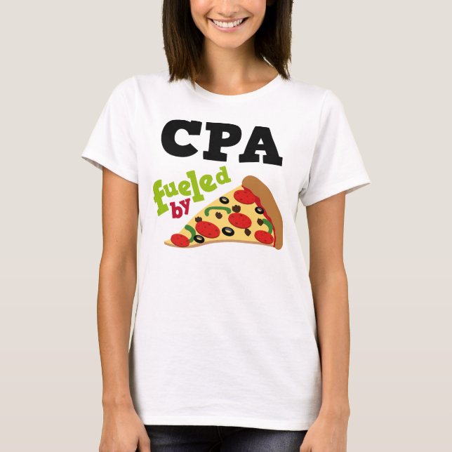 Cpa (rolig) Pizza T Shirt (Framsida)