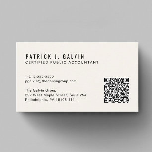 CPA-skattekonsult QR-kod Visitkort