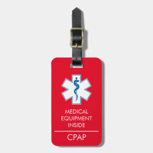 CPAP eller medicinsk varning vid påfyllning av bag Bagagebricka