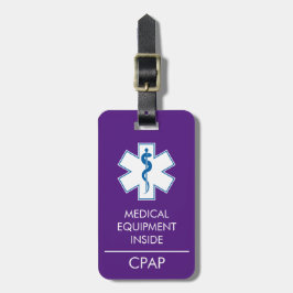 CPAP eller medicinsk varning vid påfyllning av bag Bagagebricka