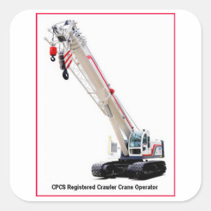 CPCS-crawlsimmarekranförare Fyrkantigt Klistermärke