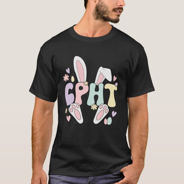 CPhT påskharen Certifierad apotekstekniker Ea T Shirt (Framsida)