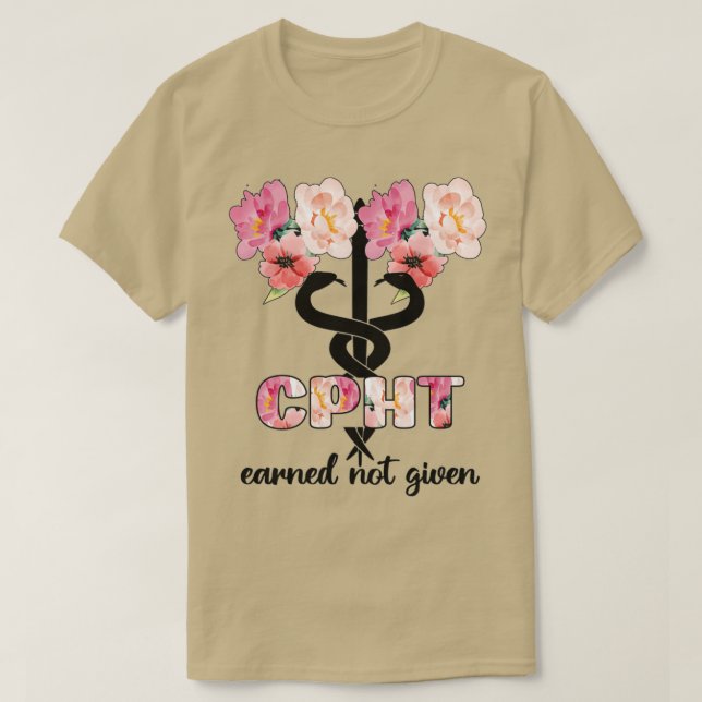 CPhT Tech Auktoriserad Pharmacy Technician Gifts 1 T Shirt (Design framsida)