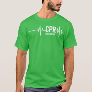 CPR AED-instruktionshjärtslag T Shirt