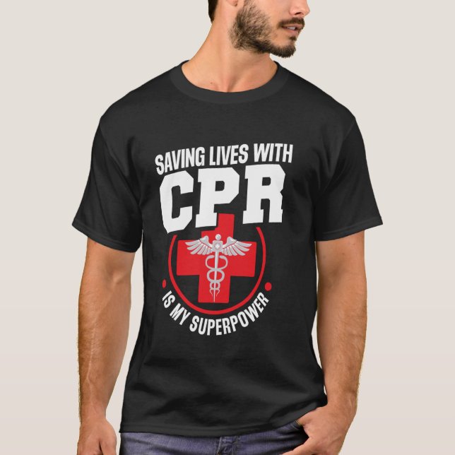 CPR - Breathing Barrier Pocket Mask CPR Manikin CP T Shirt (Framsida)