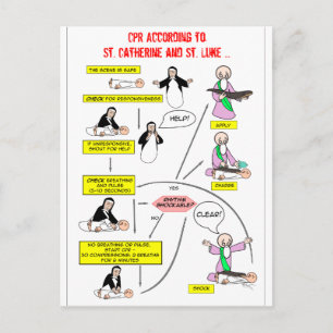 CPR Enligt St. Catherine och St. Luke Vykort