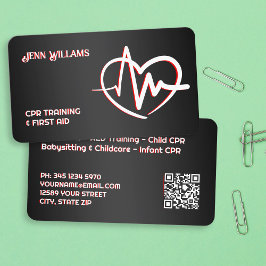 CPR-instruktionens Anpassningsbar QR Visitkort