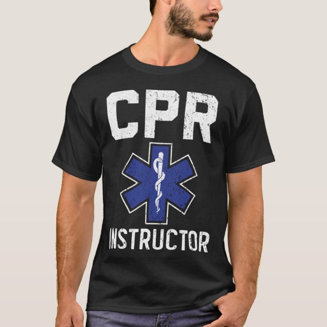 CPR Instruktör för hälso- och sjukvårdspersonal EM T Shirt (Framsida)