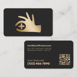 CPR-instruktör för livräddande teknik QR Visitkort