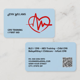 CPR-instruktör QR Visitkort