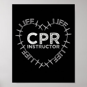 CPR-instruktören sparar livets hjärtstilleståndssy Poster