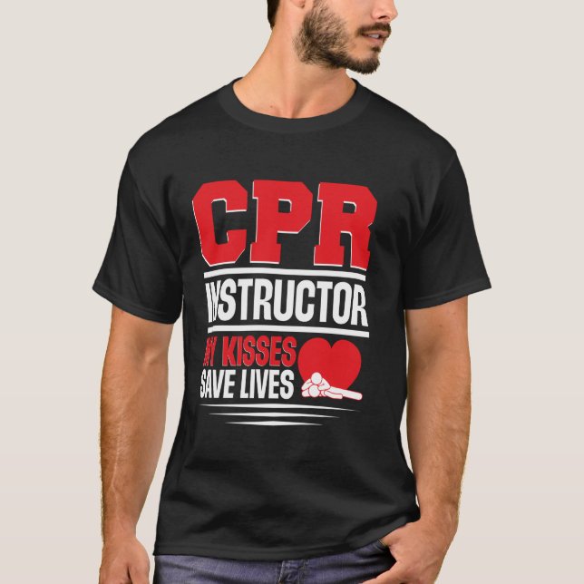 CPR Manikin Pocket Mask CPR Breathing Barrier CPR T Shirt (Framsida)