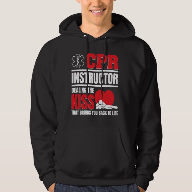 CPR Pocket Mask Manikin CPR Mouth Barrier CPR Inst Hoodie (Framsida)