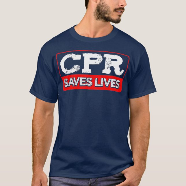 CPR Saves Lives Sjukvårdare Akut Services EMS T Shirt (Framsida)