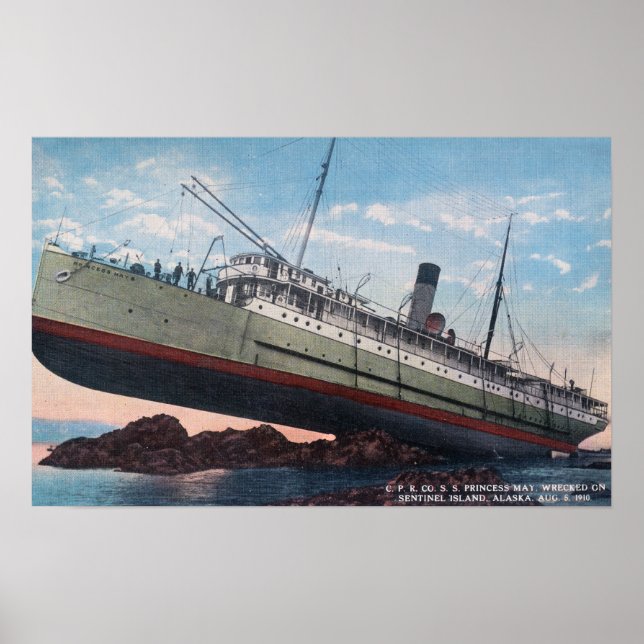 CPR SS Princess May WreckSentinel Island, AK Poster (Framsidan)