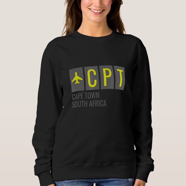 Cpt Cape Town South Afrika Airport Code T Shirt (Framsida)