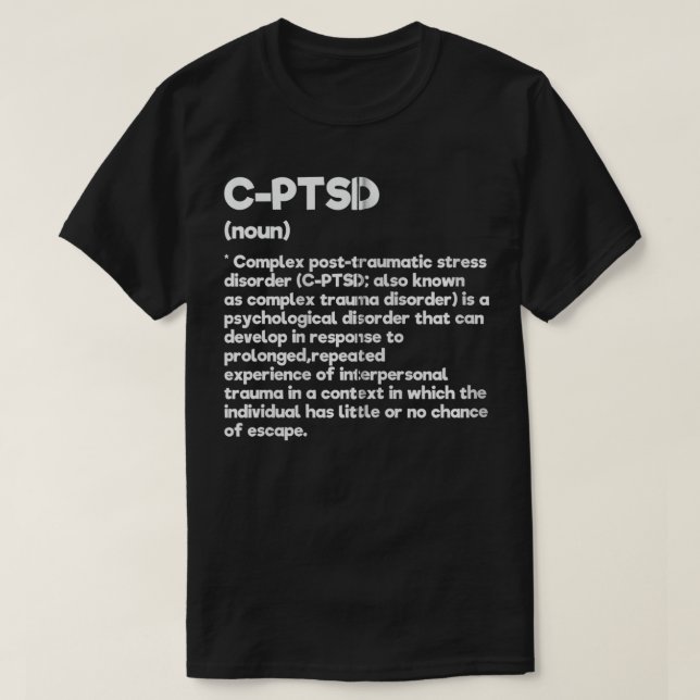 CPTSD Definition Stress Awareness Mental Posttraum T Shirt (Design framsida)