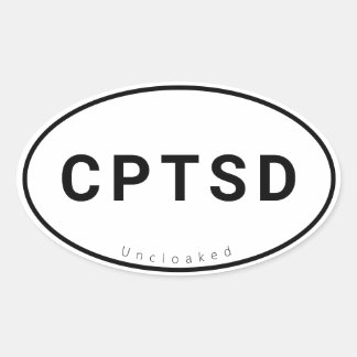 CPTSD Oval Sticker Ovalt Klistermärke