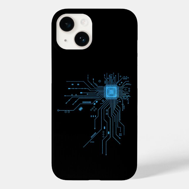 CPU-chipskrets PCB-design för teknikälskare Dator  (Baksida)