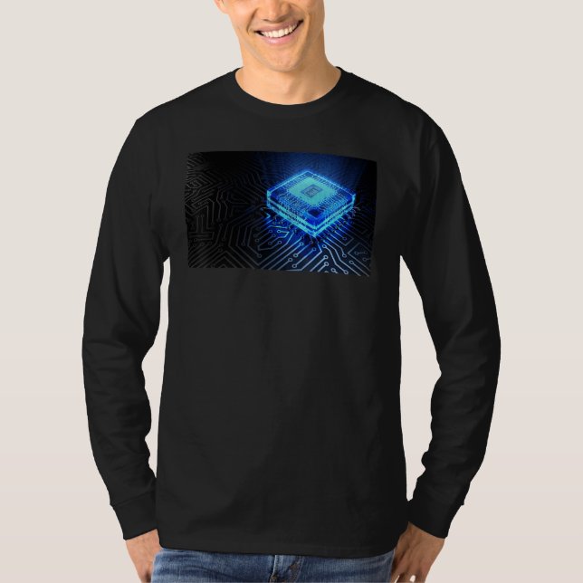Cpu Gamer Nerd Computer Chip Computer Scientist Pc T Shirt (Framsida)