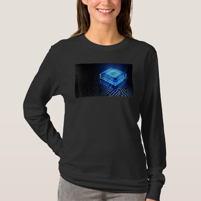 Cpu Gamer Nerd Computer Chip Computer Scientist Pc T Shirt (Framsida)