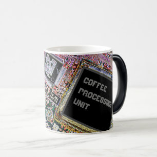 CPU - kaffebearbetningsenhet - lustigt kaffe mugg