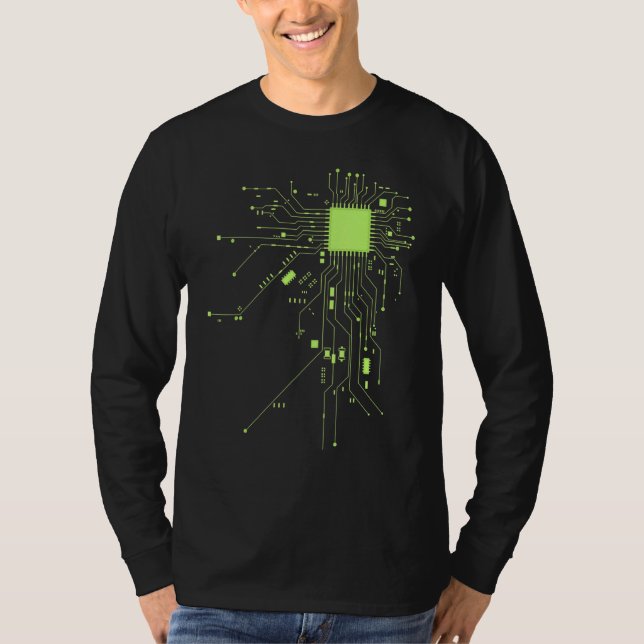 Cpu Technology Nerd Computer Chip Computer Scienti T Shirt (Framsida)