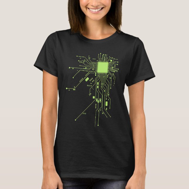 CPU-teknik nörd datorkrets Informativ Prog T Shirt (Framsida)