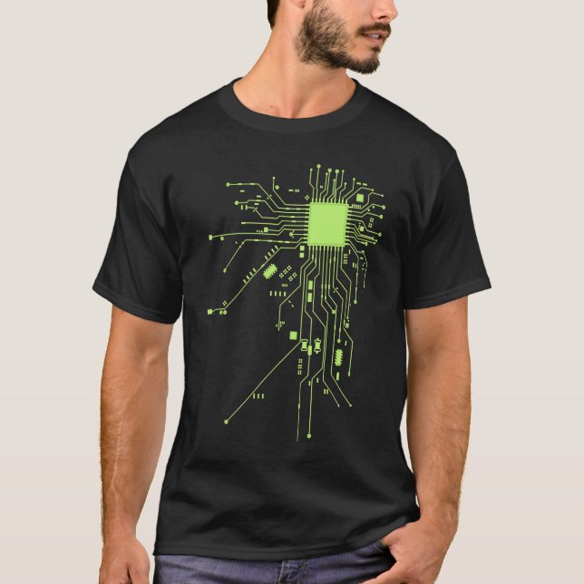 CPU-teknik nörd datorkrets Informativ Prog T Shirt (Framsida)