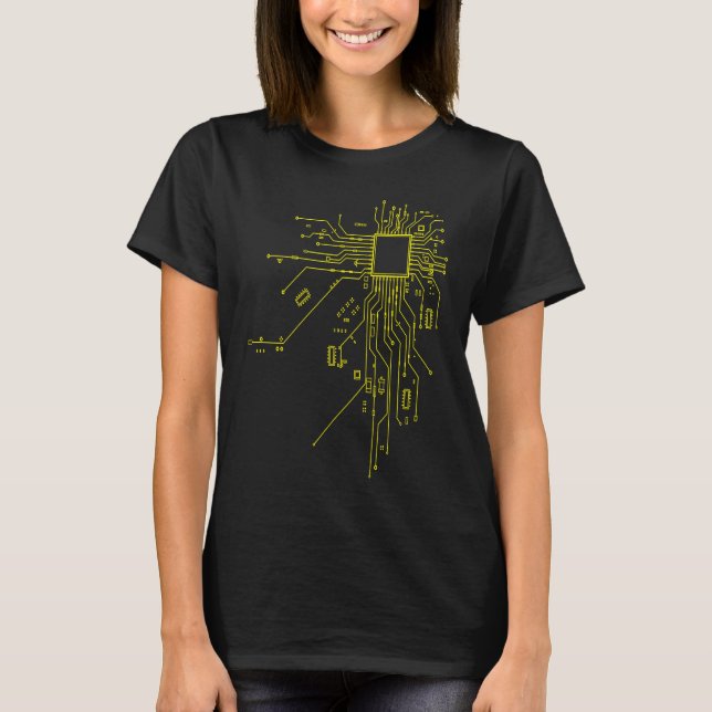 CPU-teknik nörd datorkrets Informativ Prog T Shirt (Framsida)