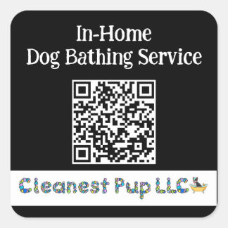 CPup blk-dekal Fyrkantigt Klistermärke