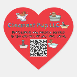 CPup-dekal Hjärtformat Klistermärke