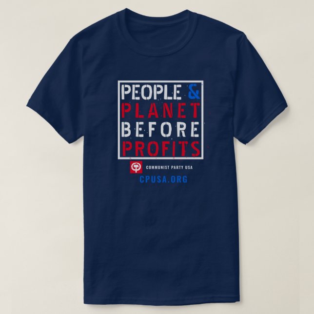 CPUSA BLUE COLLAR T SHIRT (Design framsida)