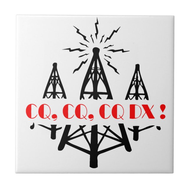 CQ DX KAKELPLATTA (Framsidan)